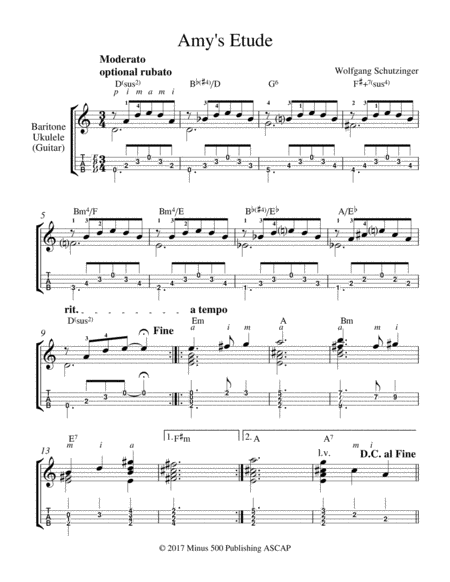 Free Sheet Music Amys Etude