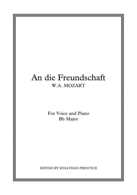 An Die Freundschaft Sheet Music