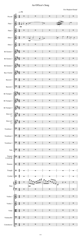 Free Sheet Music An Officers Song
