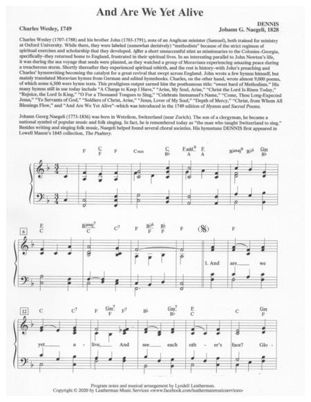 And Are We Yet Alive Sheet Music