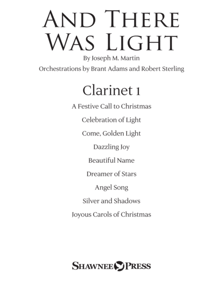 Free Sheet Music And There Was Light Bb Clarinet 1