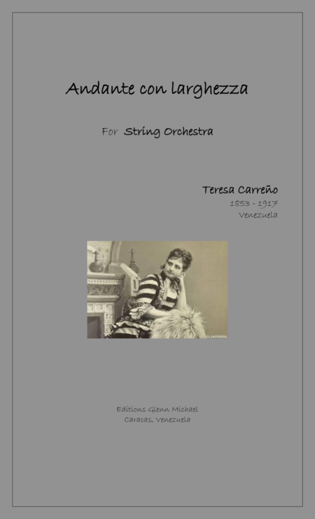 Andante Con Largghezza For String Orchestra Sheet Music