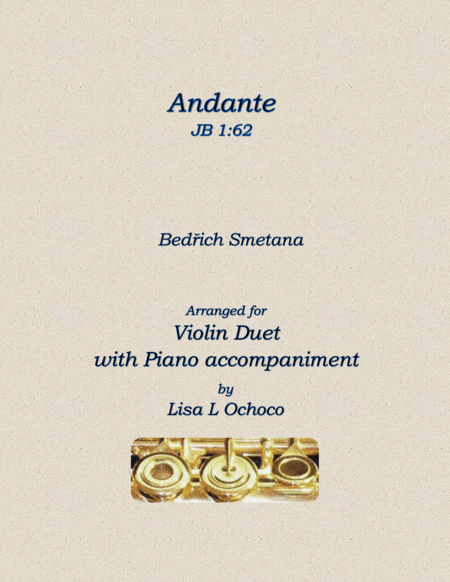 Andante Jb 1 62 For Violin Duet And Piano Sheet Music