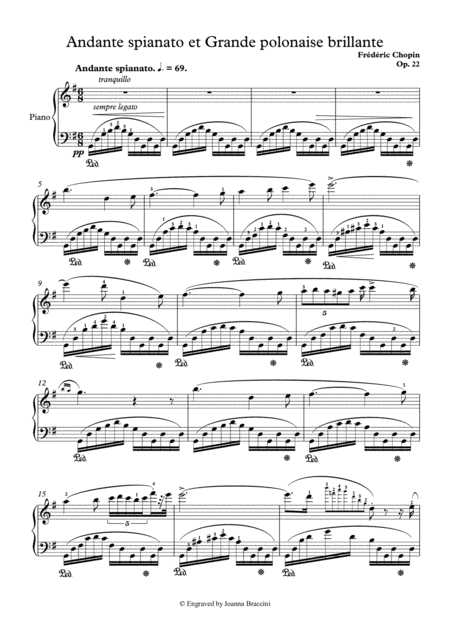 Andante Spianato Et Grande Polonaise Brillante Op 22 Chopin Frdric For Piano Sheet Music