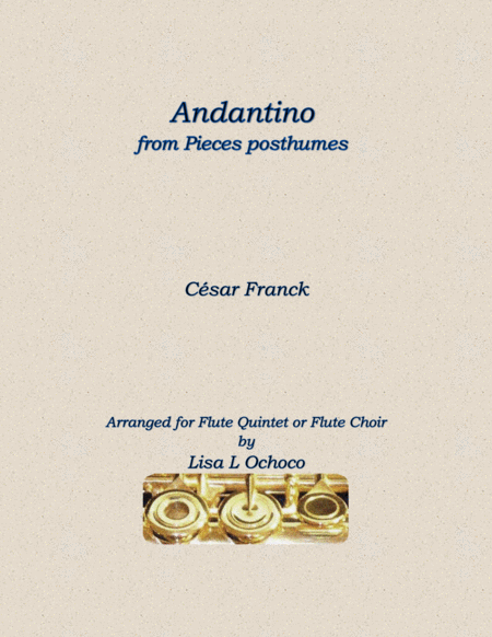 Free Sheet Music Andantino From Pieces Posthumes For Flute Choir