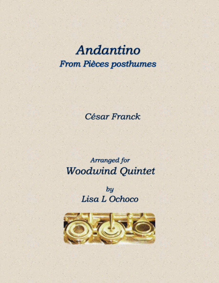 Andantino From Pieces Posthumes For Woodwind Quintet Sheet Music