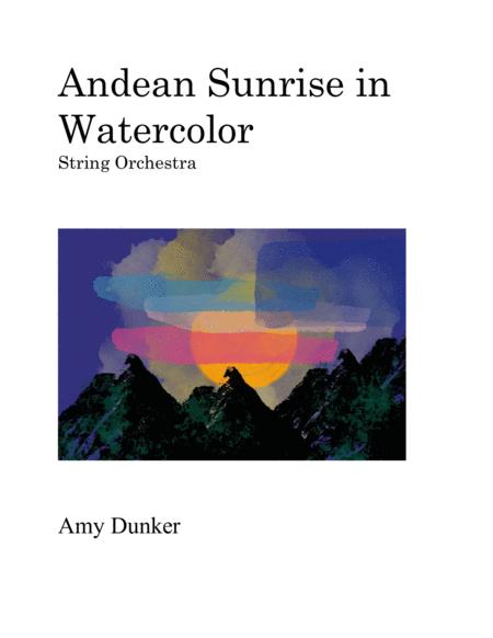 Free Sheet Music Andean Sunrise In Watercolor