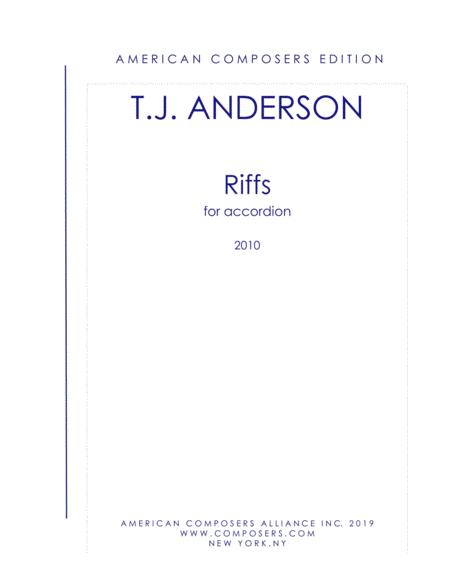 Free Sheet Music Anderson Riffs