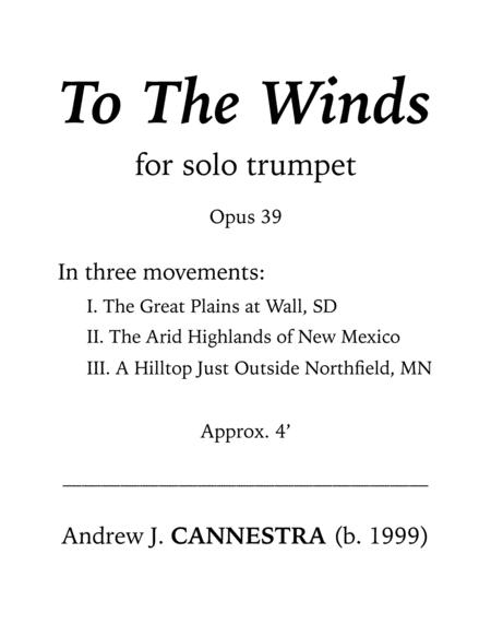 Free Sheet Music Andrew Cannestra To The Winds