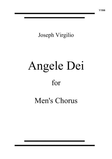 Angele Dei For Men Chorus A Cappella Sheet Music