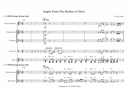 Angels From The Realms Of Glory Contemporary Arrangement Sheet Music