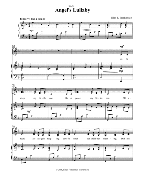 Angels Lullaby Sheet Music