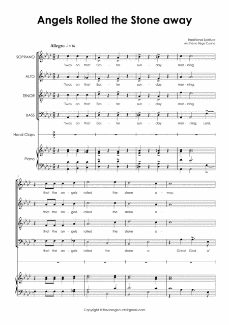 Angels Rolled The Stone Away Sheet Music