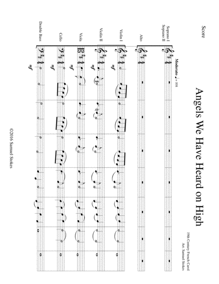 Free Sheet Music Angels We Have Heard On High Beginning String Orchestra And Ssa Choir