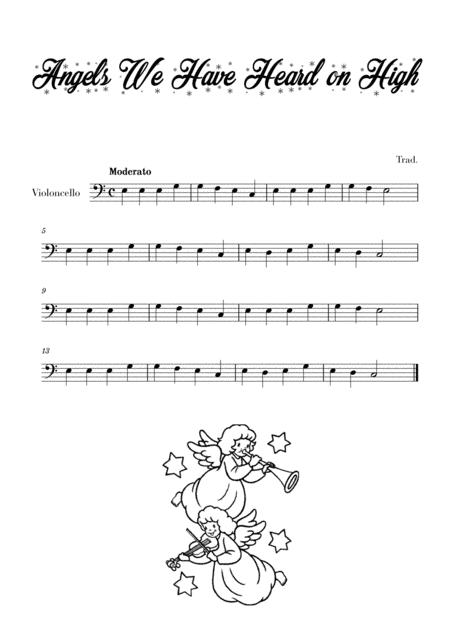 Angels We Have Heard On High For Cello Sheet Music