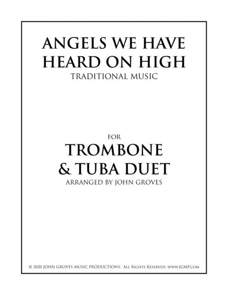 Angels We Have Heard On High Trombone Tuba Duet Sheet Music