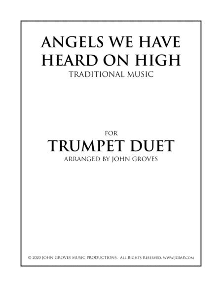 Free Sheet Music Angels We Have Heard On High Trumpet Duet