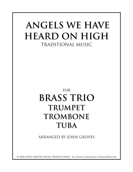 Angels We Have Heard On High Trumpet Trombone Tuba Brass Trio Sheet Music