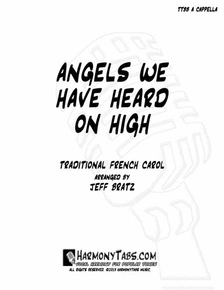 Free Sheet Music Angels We Have Heard On High Ttbb A Cappella