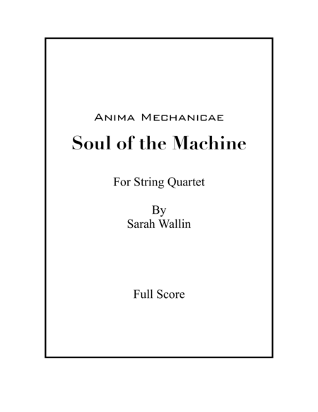 Anima Mechanicae Soul Of The Machine Sheet Music