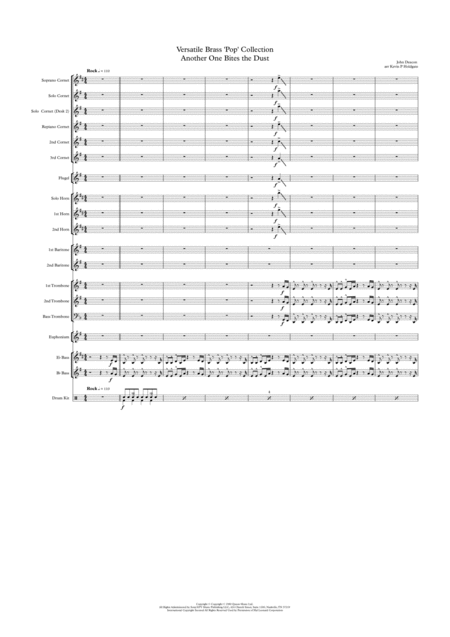 Another One Bites The Dust Brass Band Version Sheet Music