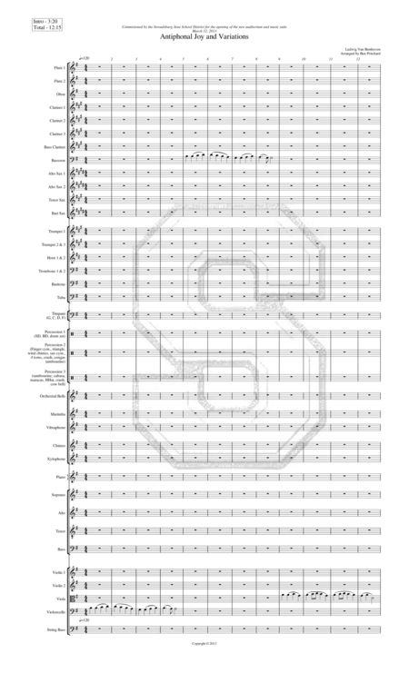 Free Sheet Music Antiphonal Joy And Variations