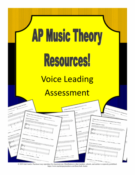 Ap Music Theory Voice Leading Test Pack Sheet Music