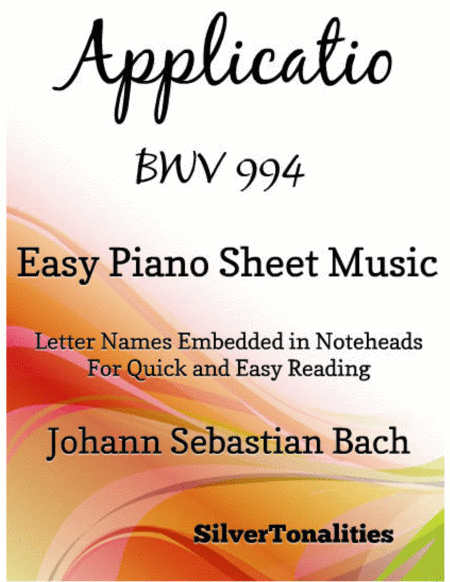 Free Sheet Music Applicatio Bwv 994 Easy Piano Sheet Music