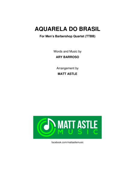 Free Sheet Music Aquarela Do Brasil