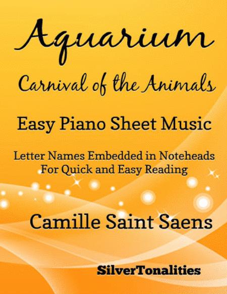 Aquarium Carnival Of The Animals Easy Piano Sheet Music Sheet Music