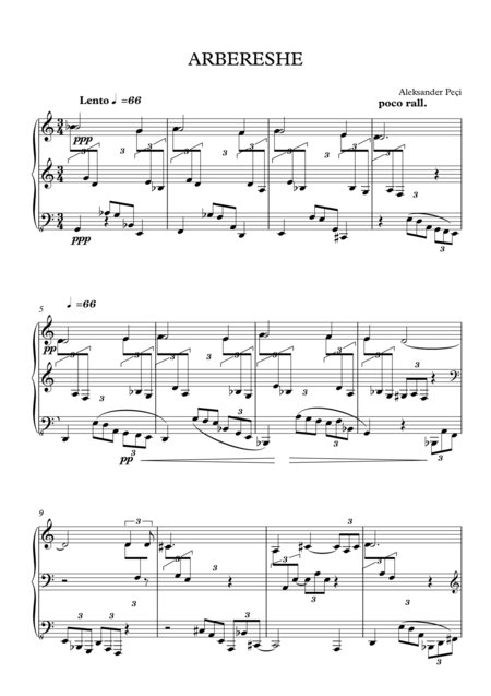 Free Sheet Music Arbereshe