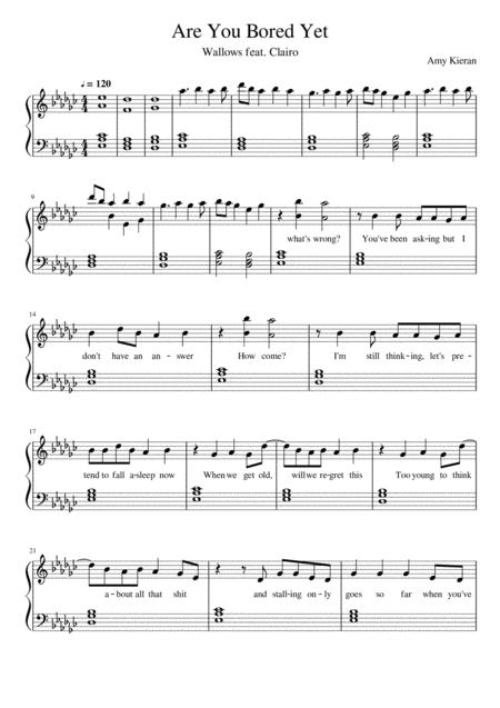 Free Sheet Music Are You Bored Yet