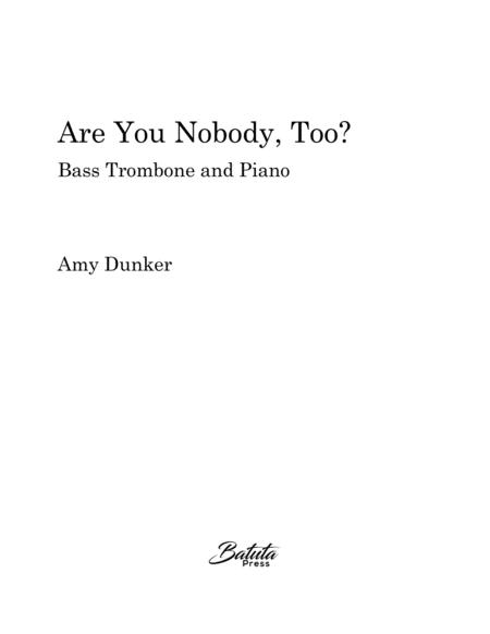 Free Sheet Music Are You Nobody Too
