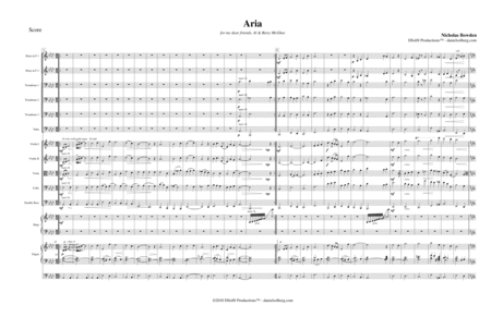 Aria By Nick Bowden Instrumental Parts And Score Sheet Music