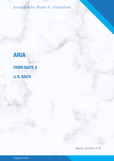 Aria From Suite N 3 Sheet Music