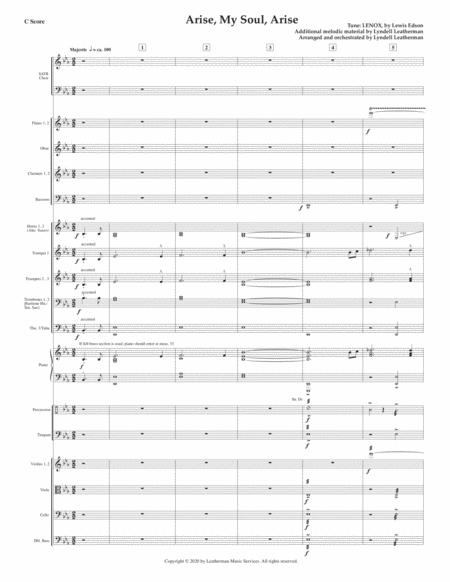 Arise My Soul Arise Orchestral Accompaniment Edition Sheet Music