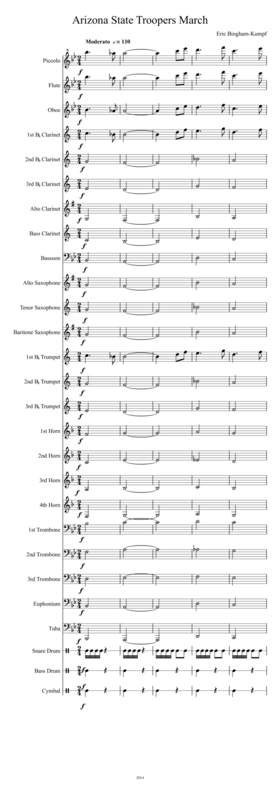 Arizona State Troopers March Sheet Music