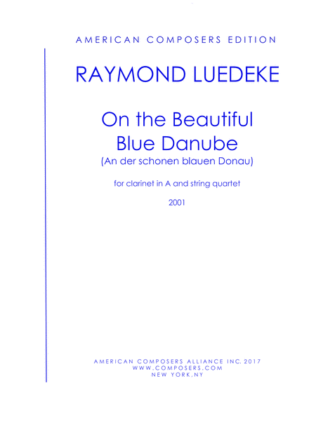 Arr Luedeke An Der Schnen Blauen Donau Sheet Music