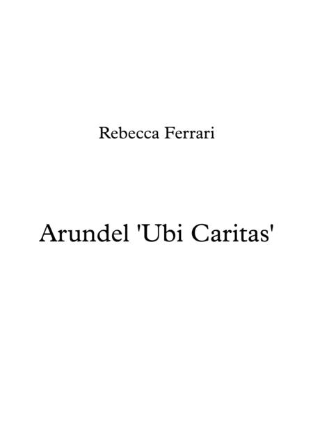 Free Sheet Music Arundel Ubi Caritas