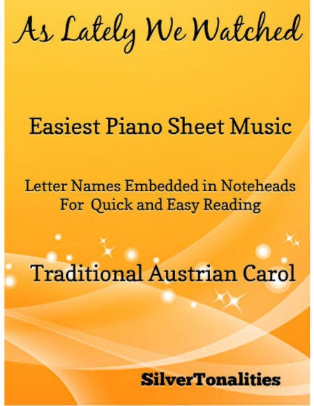 As Lately We Watched Easiest Piano Sheet Music Sheet Music