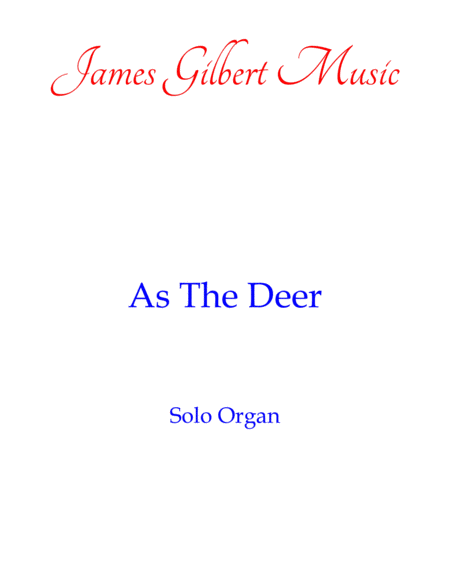 As The Deer Or Sheet Music