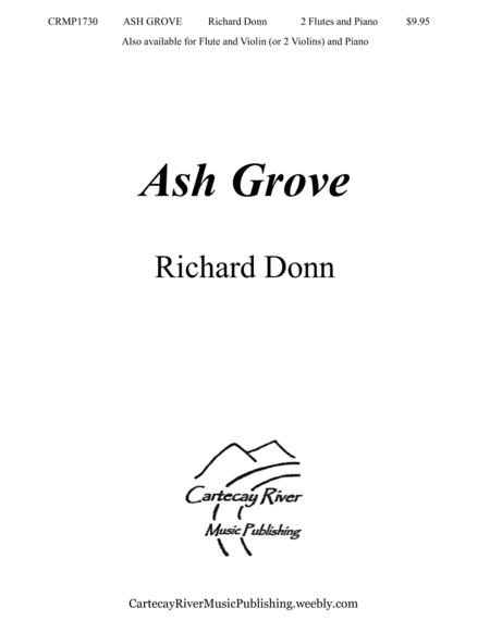 Free Sheet Music Ash Grove 2 Flutes And Piano