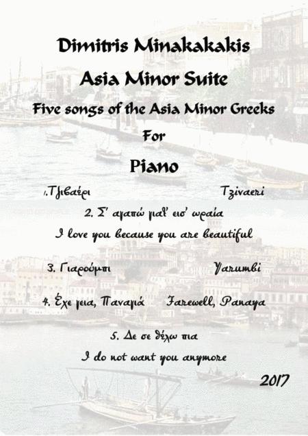 Asia Minor Suite For Piano Sheet Music