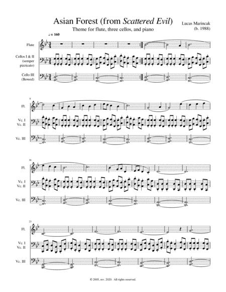 Free Sheet Music Asian Forest