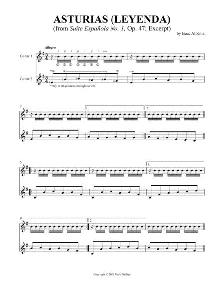 Asturias Leyenda Excerpt Sheet Music