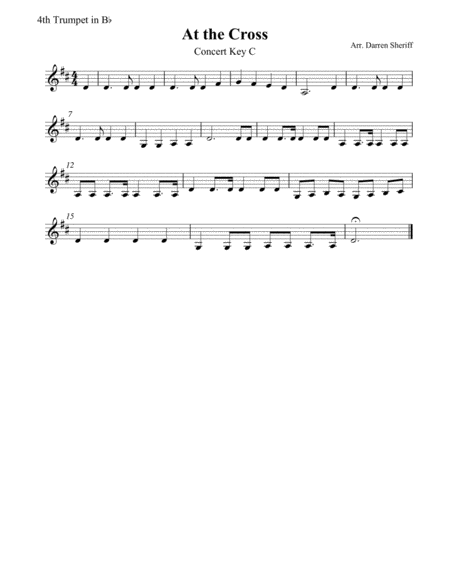 Free Sheet Music At The Cross Trumpet Quartet