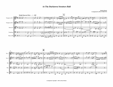 At The Darktown Strutters Ball Brass Quintet Sheet Music