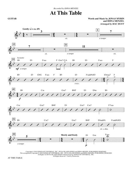 At This Table Arr Mac Huff Guitar Sheet Music