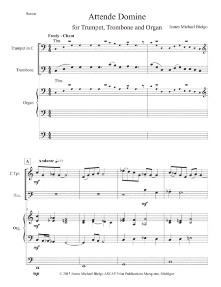 Free Sheet Music Atende Domine