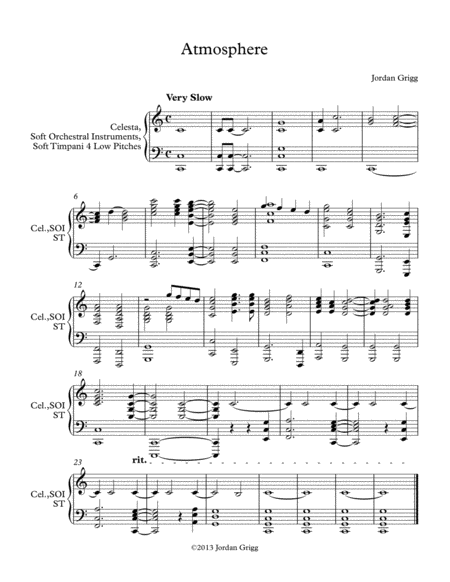 Atmosphere Sheet Music